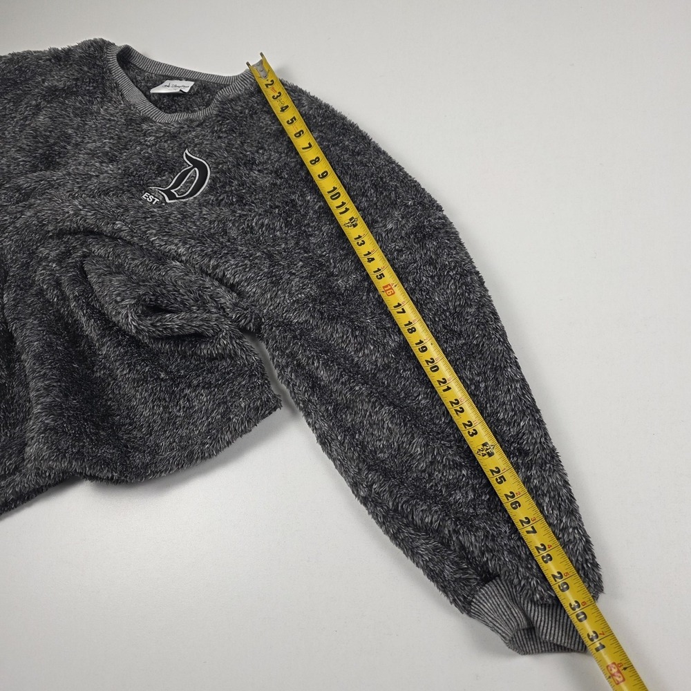 Disney Parks Spirit Jersey Sweater Womens XL Gray Sherpa Pullover Disneyland - Picture 6 of 8